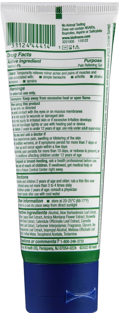 Biofreeze Menthol-Pain Relieving Overnight Relief Gel Lavender – Image 3