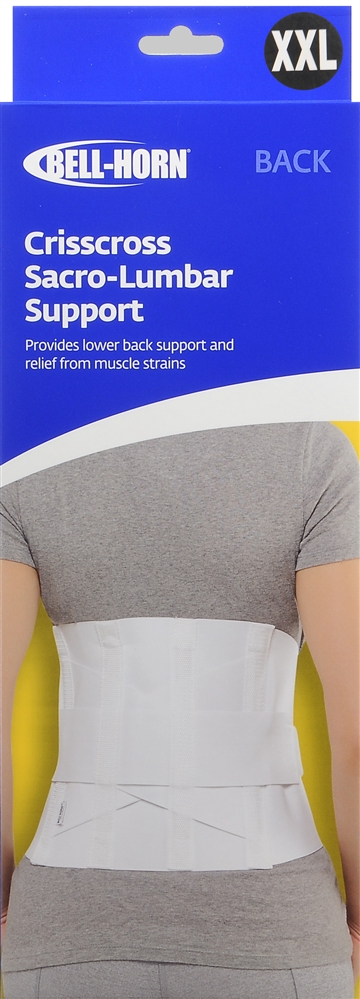 Bell-Horn Crisscross Sacro-Lumbar Support White XXL