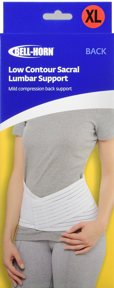 Bell-Horn Low Contour Sacral Lumbar Support White XL