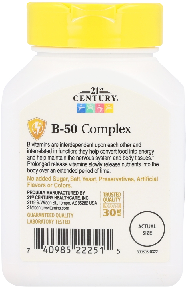 21st Century B-50 Complex Prolonged Release Tablets – Image 4