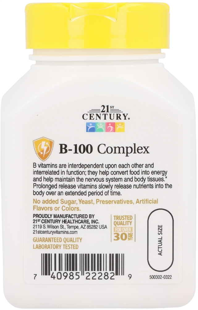 21st Century B-100 Complex Prolonged Release Tablets – Image 3