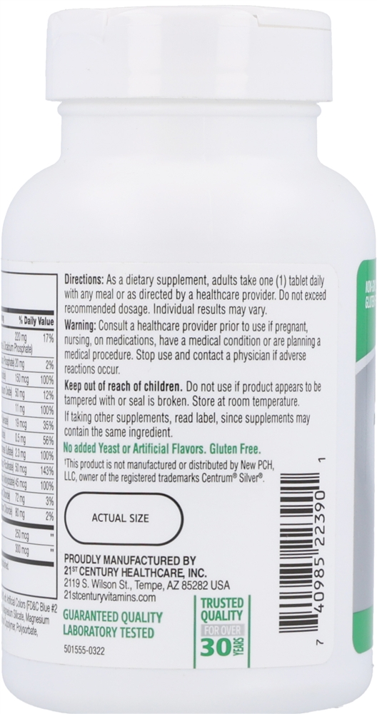 21st Century Sentry Senior Adults 50+ Multivitamin & Multimineral Tablets – Image 3