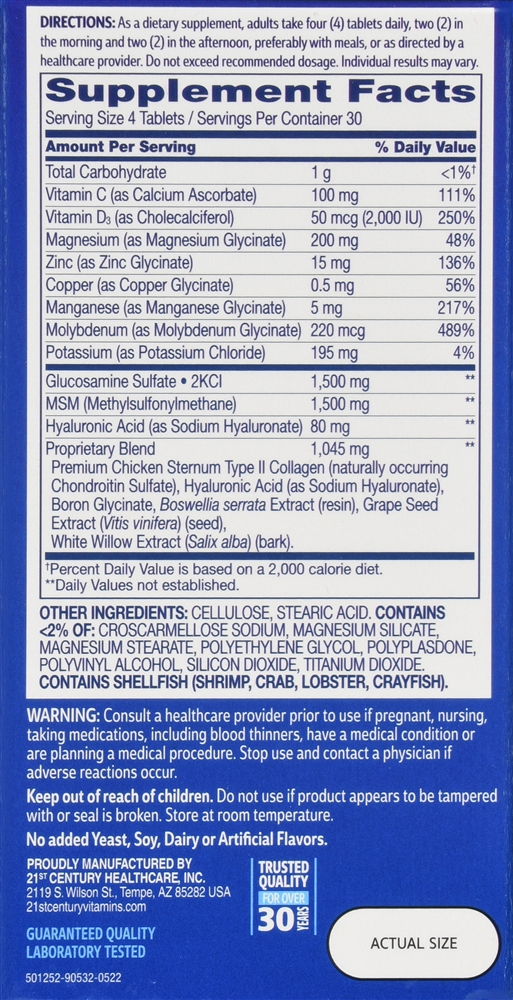 21st Century Arthri-Flex Advantage + Vitamin D3 Coated Tablets – Image 5