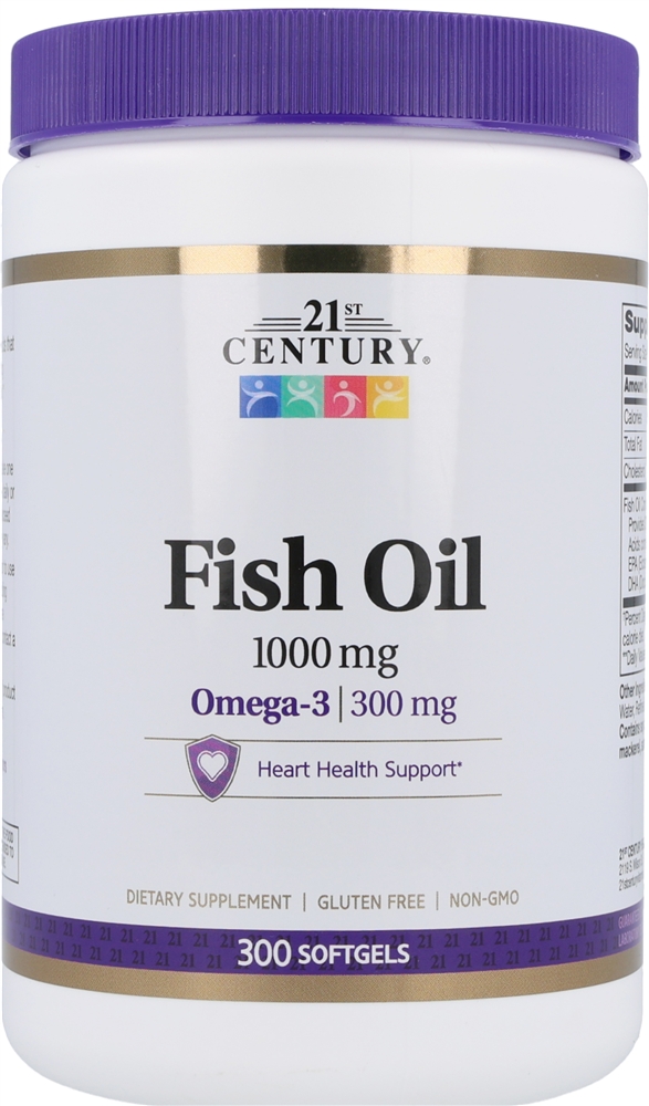 21st Century Fish Oil 1000 mg Omega-3 300 mg Softgels – Image 2