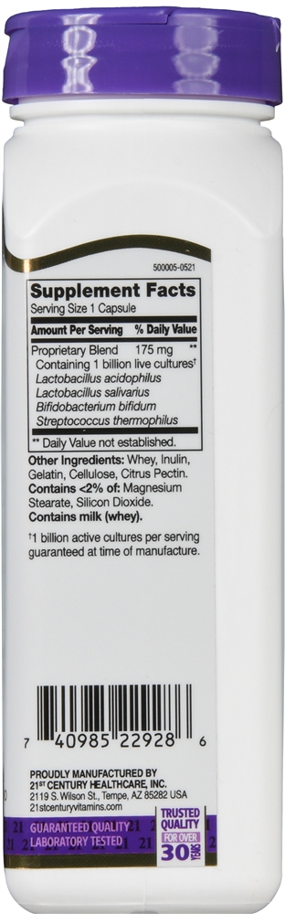 21st Century Acidophilus Probiotic Blend Capsules