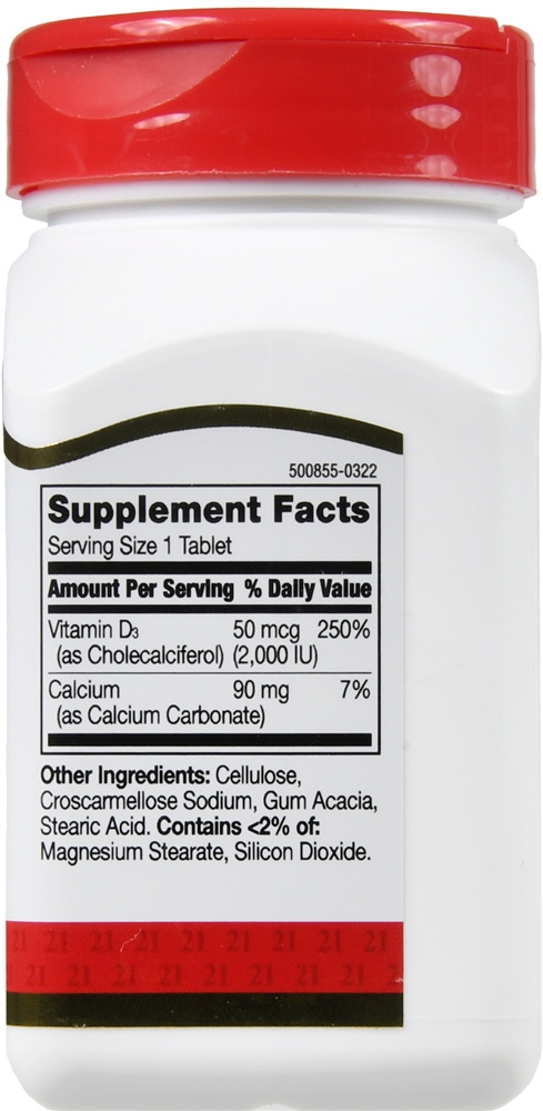 21st Century D3 50 mcg (2000 IU) Tablets