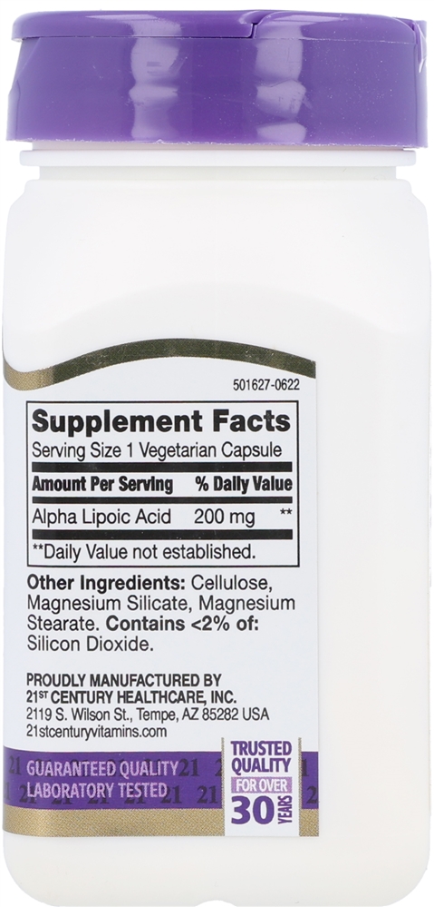 21st Century Alpha Lipoic Acid 200 mg Capsules