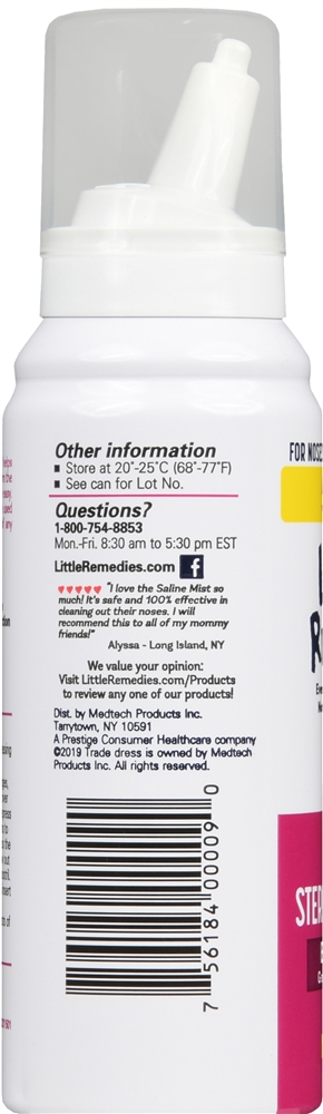 Little Remedies For Noses Sterile Saline Mist