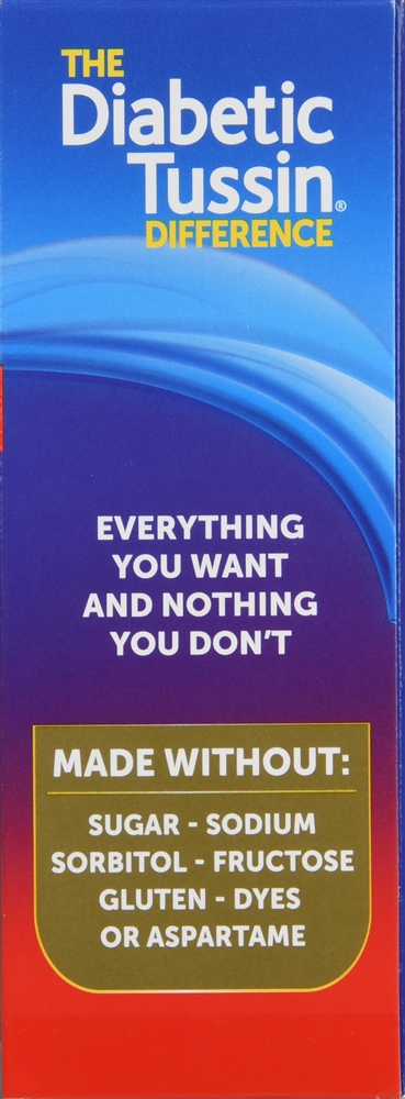 Diabetic Tussin Maximum Strength Cough & Chest Congestion DM Liquid Berry Sugar Free
