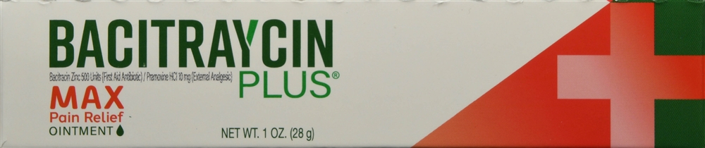 Bacitraycin Plus First Aid Antibiotic Max Pain Relief Ointment