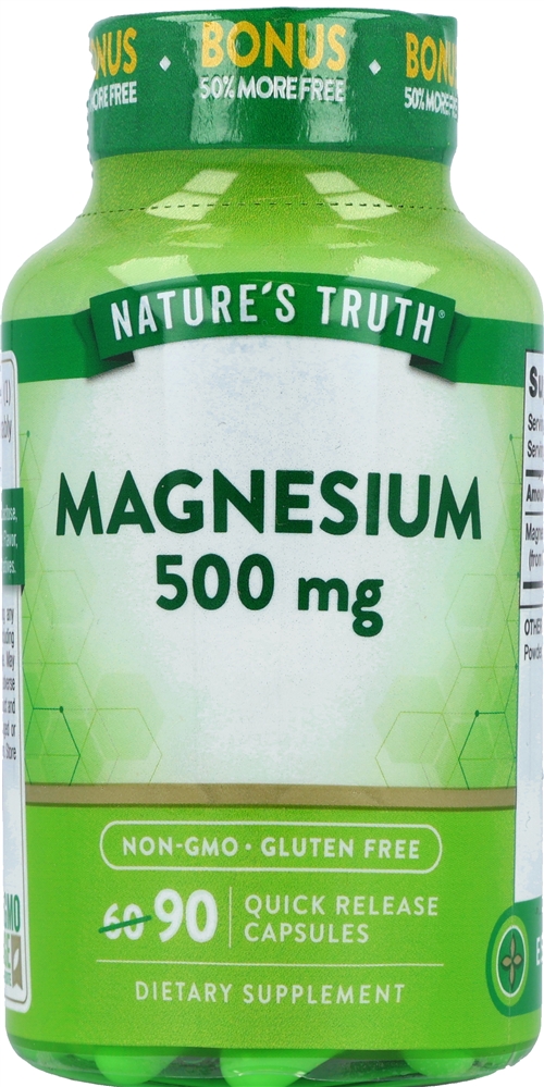 Nature's Truth Magnesium 500 mg Quick Release Capsules – Image 3