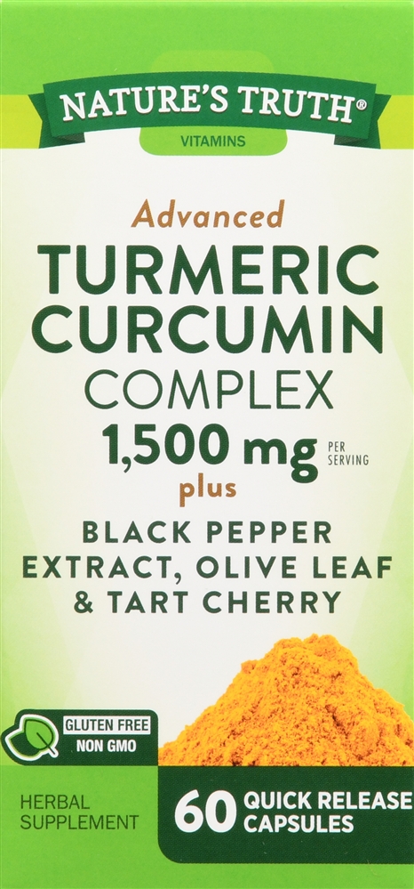 Nature's Truth Turmeric Curcumin Complex 1,500 mg Quick Release Capsules