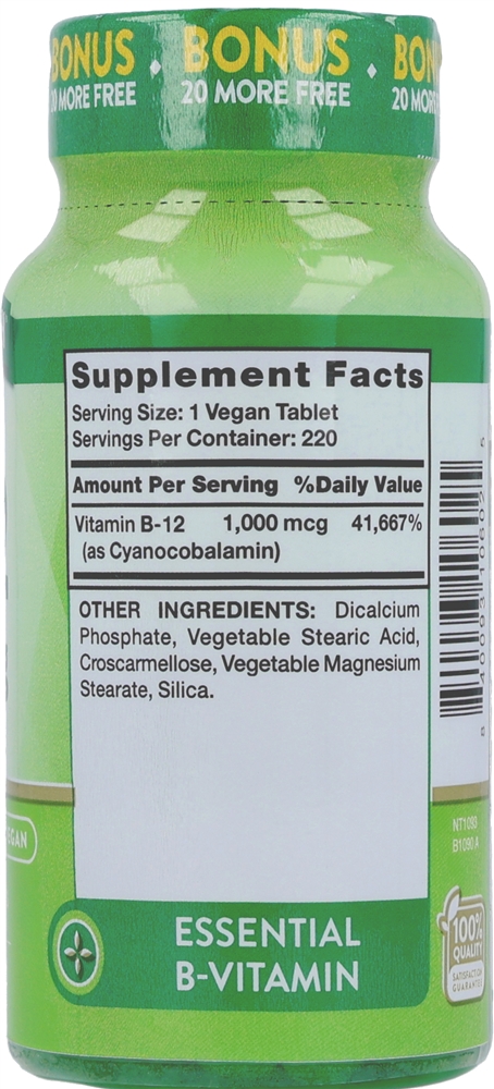 Nature's Truth B-12  1,000 mcg Tablets – Image 3