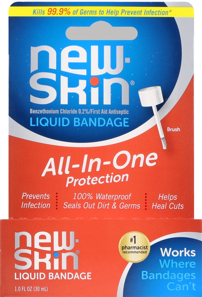 New-Skin Benzethonium Chloride 0.2% First Aid Antiseptic Liquid Bandage – Image 5