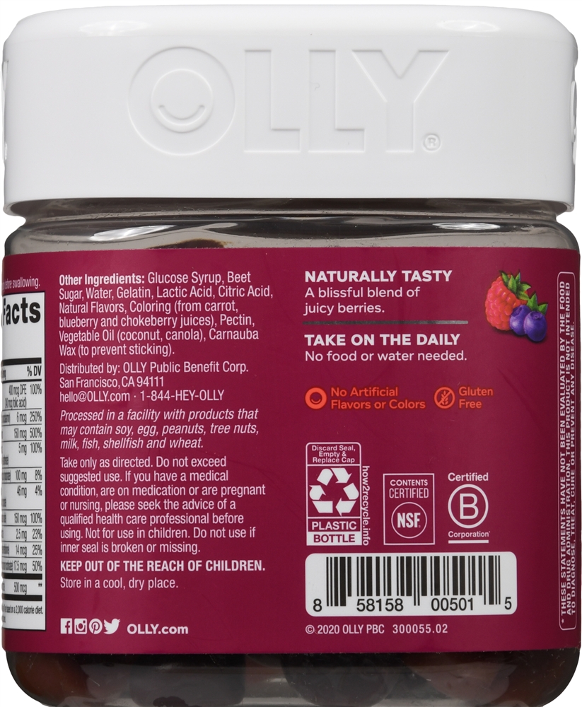 OLLY The Perfect Women's Multi Gummies Blissful Berry – Image 5