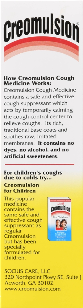 Creomulsion Adult Formula Cough Medicine Liquid – Image 2