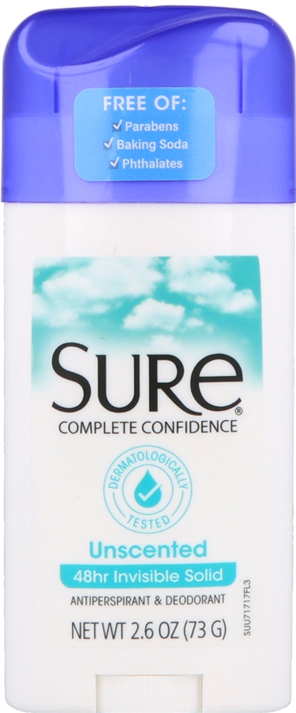 Sure Antiperspirant & Deodorant Invisible Solid Unscented – Image 2
