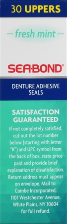 SEA-BOND Denture Adhesive Seals Uppers Fresh Mint #30 – Image 3