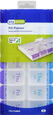 Ezy Dose Pill Planner Weekly AM/PM with Push Buttons XL – Image 13