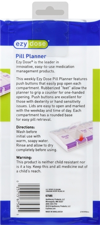 Ezy Dose Pill Planner Weekly AM/PM with Push Buttons XL – Image 14