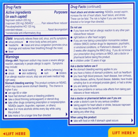 Aleve-D Sinus & Cold 12 Hour Caplets – Image 8