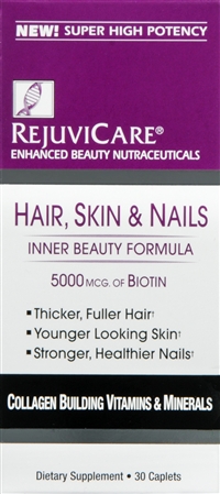 RejuviCare Hair, Skin & Nails 5000 mcg of Biotin Caplets – Image 10