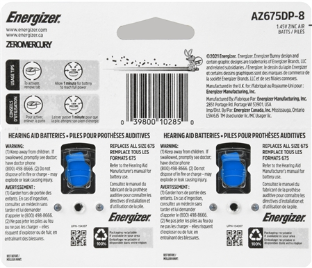 Energizer Hearing Aid Batteries Size 675 – Image 4