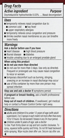Afrin Original Oxymetazoline HCl Nasal Decongestant Spray – Image 11