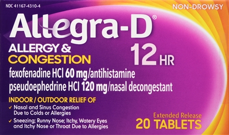 Allegra D 12 Hour Allergy & Congestion Extended Release Tablets – Image 9
