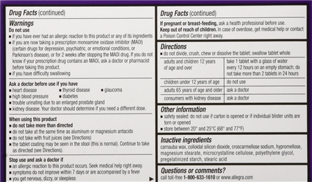 Allegra D 12 Hour Allergy & Congestion Extended Release Tablets – Image 8