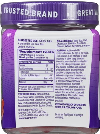Natrol Melatonin 10 mg Sleep Gummies Strawberry – Image 10