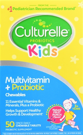 Culturelle Kids Multivitamin + Probiotic Chewable Tablets Natural Fruit Punch – Image 14