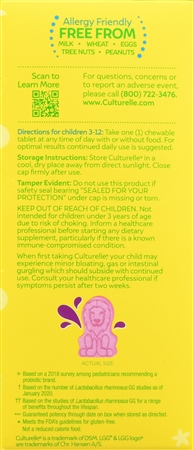 Culturelle Kids Multivitamin + Probiotic Chewable Tablets Natural Fruit Punch – Image 9