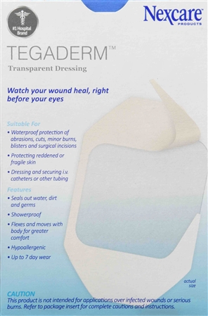 Nexcare Tegaderm Transparent Dressings Waterproof 2.375 x 2.75 In – Image 13