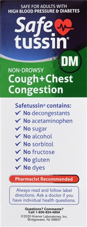 Safetussin DM Cough + Chest Congestion Liquid Non-Drowsy – Image 8