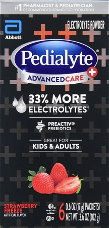 Pedialyte Advanced Care+ Electrolyte Powder Packets Strawberry Freeze – Image 10