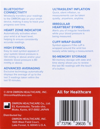 OMRON Blood Pressure Monitor 7 Series Wrist – Image 13