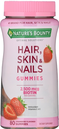 Nature's Bounty Hair, Skin & Nails Gummies Strawberry – Image 7