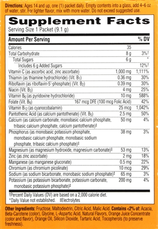 Emergen-C Daily Immune Support 1,000 mg Vitamin C Fizzy Drink Mix Packets Super Orange – Image 3