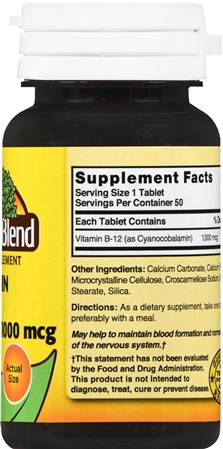 Nature's Blend Vitamin B- 12 1000 mcg Tablets – Image 12