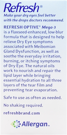 Refresh Optive Mega-3 Lubricant Eye Drops Single-Use Containers – Image 10