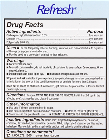 Refresh Optive Mega-3 Lubricant Eye Drops Single-Use Containers – Image 14