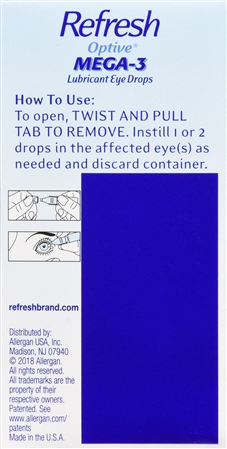 Refresh Optive Mega-3 Lubricant Eye Drops Single-Use Containers – Image 9