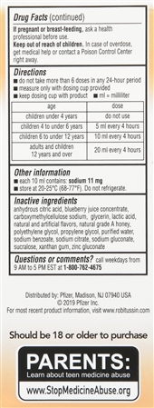 Robitussin Children's Honey Cough & Chest Congestion DM Liquid 4oz – Image 4