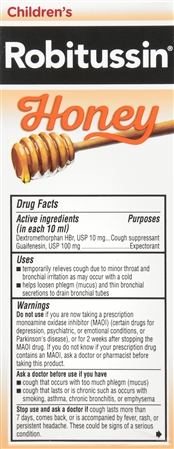 Robitussin Children's Honey Cough & Chest Congestion DM Liquid 4oz – Image 3