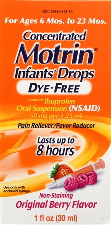 Motrin Infants' Ibuprofen 50 mg Concentrated Drops Original Berry Dye-Free – Image 11