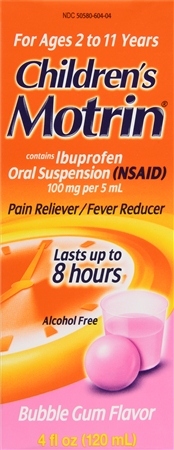 Motrin Children's Ibuprofen 100 mg Oral Suspension Bubble Gum – Image 8