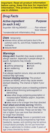 Motrin Children's Ibuprofen 100 mg Oral Suspension Bubble Gum – Image 10