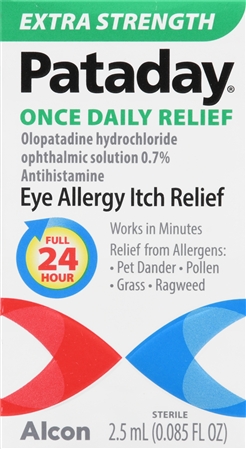 Pataday Olopatadine Hydrochloride Ophthalmic 0.7% Eye Allergy Itch Relief Solution Once Daily Extra Strength – Image 10