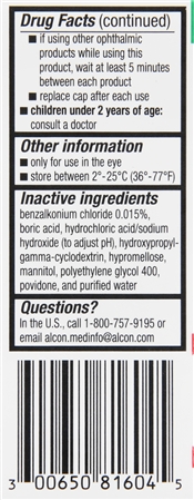 Pataday Olopatadine Hydrochloride Ophthalmic 0.7% Eye Allergy Itch Relief Solution Once Daily Extra Strength – Image 9